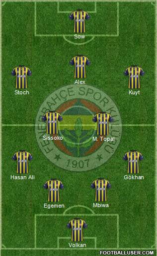 Fenerbahçe SK Formation 2012