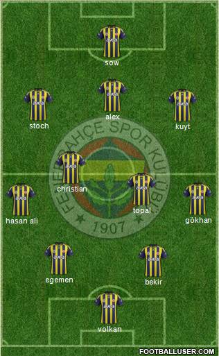 Fenerbahçe SK Formation 2012