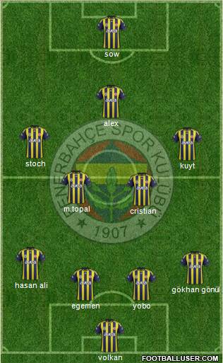 Fenerbahçe SK Formation 2012