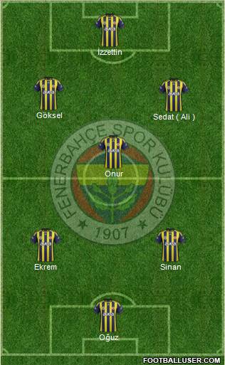 Fenerbahçe SK Formation 2012