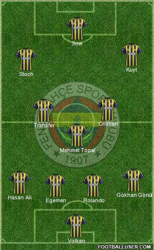 Fenerbahçe SK Formation 2012