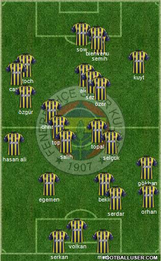 Fenerbahçe SK Formation 2012