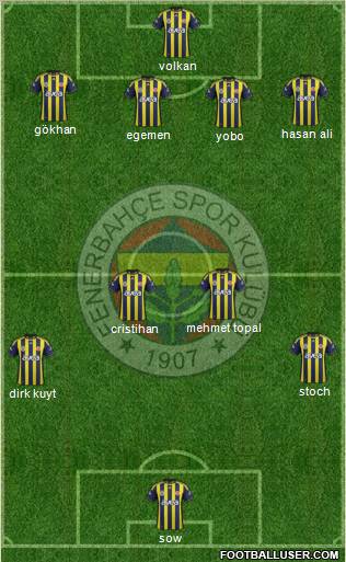 Fenerbahçe SK Formation 2012