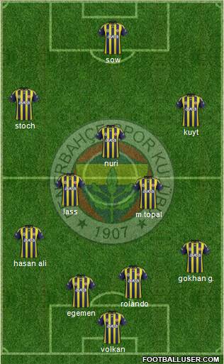 Fenerbahçe SK Formation 2012