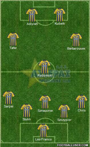 AGS Asteras Tripolis Formation 2012