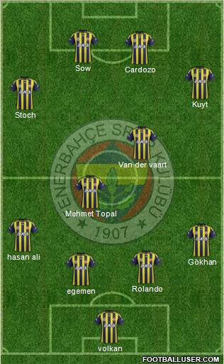 Fenerbahçe SK Formation 2012