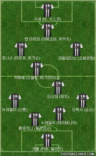 Newcastle United Formation 2012