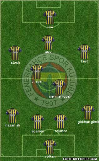 Fenerbahçe SK Formation 2012