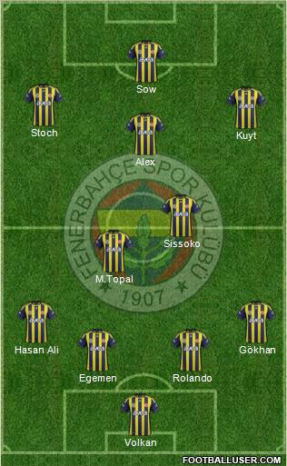 Fenerbahçe SK Formation 2012