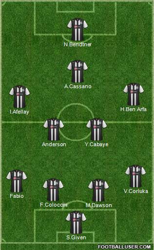 Newcastle United Formation 2012