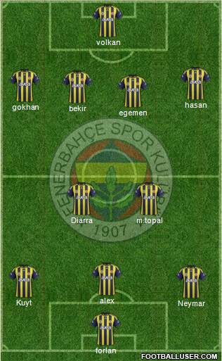 Fenerbahçe SK Formation 2012