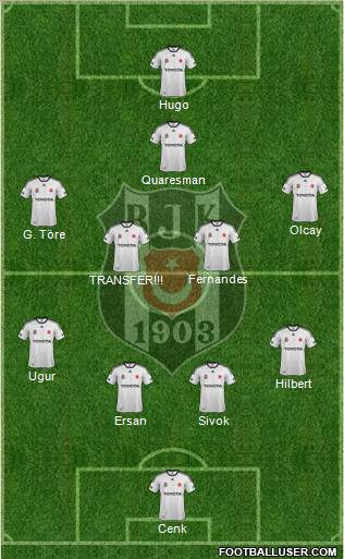 Besiktas JK Formation 2012