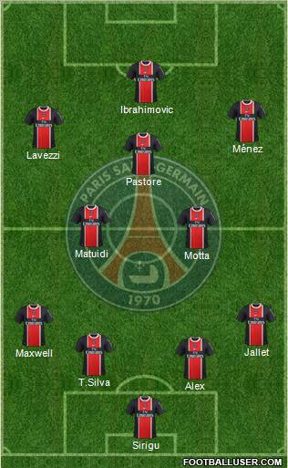 Paris Saint-Germain Formation 2012