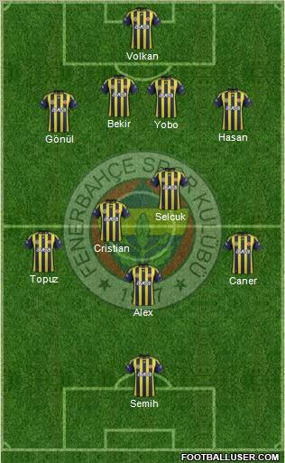 Fenerbahçe SK Formation 2012