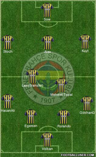 Fenerbahçe SK Formation 2012