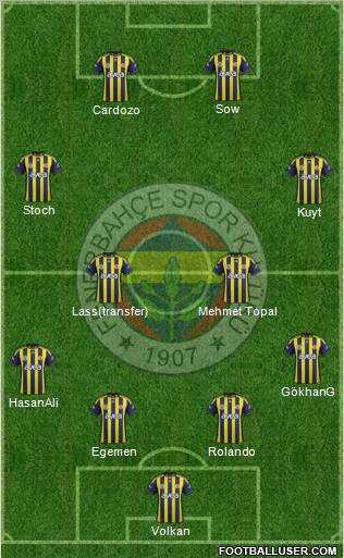 Fenerbahçe SK Formation 2012