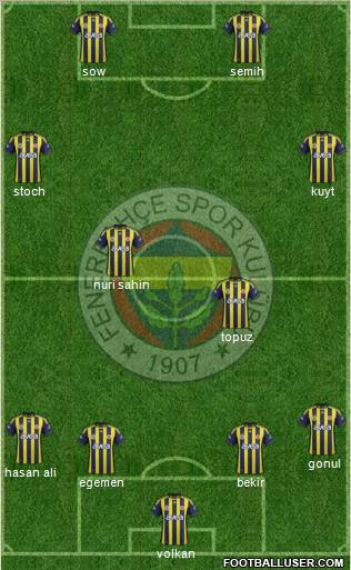 Fenerbahçe SK Formation 2012