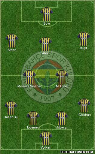Fenerbahçe SK Formation 2012
