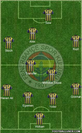 Fenerbahçe SK Formation 2012