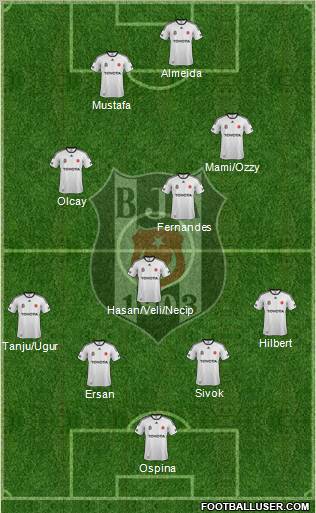 Besiktas JK Formation 2012