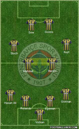 Fenerbahçe SK Formation 2012