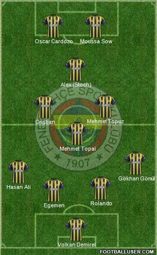 Fenerbahçe SK Formation 2012