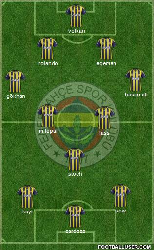 Fenerbahçe SK Formation 2012