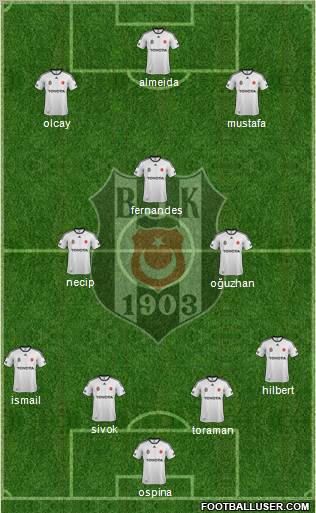 Besiktas JK Formation 2012