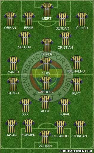 Fenerbahçe SK Formation 2012