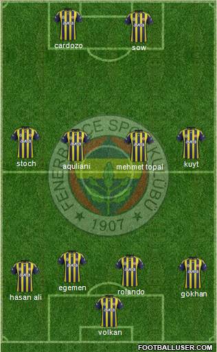 Fenerbahçe SK Formation 2012