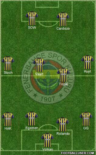 Fenerbahçe SK Formation 2012