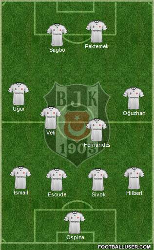 Besiktas JK Formation 2012