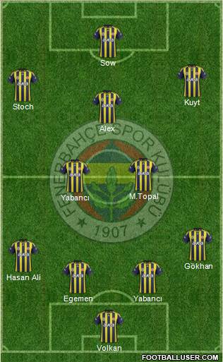 Fenerbahçe SK Formation 2012