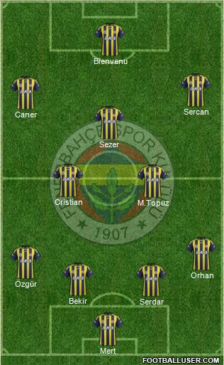 Fenerbahçe SK Formation 2012
