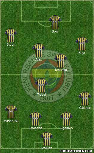 Fenerbahçe SK Formation 2012