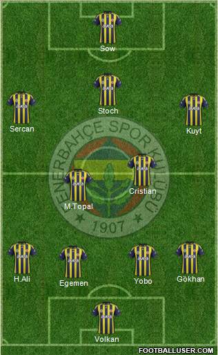 Fenerbahçe SK Formation 2012