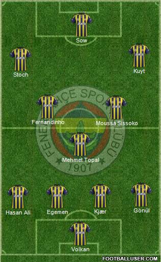 Fenerbahçe SK Formation 2012