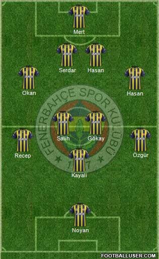 Fenerbahçe SK Formation 2012