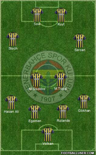 Fenerbahçe SK Formation 2012