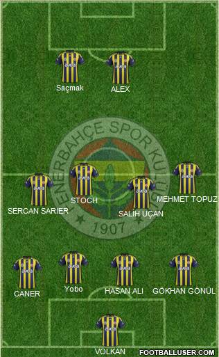 Fenerbahçe SK Formation 2012