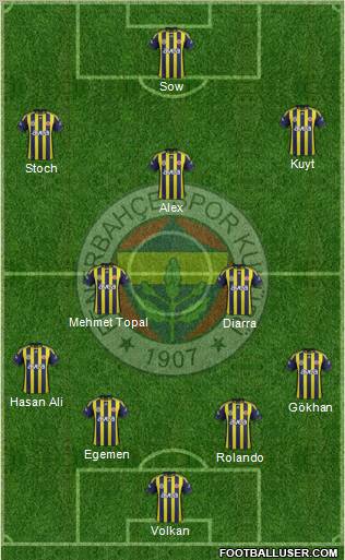 Fenerbahçe SK Formation 2012
