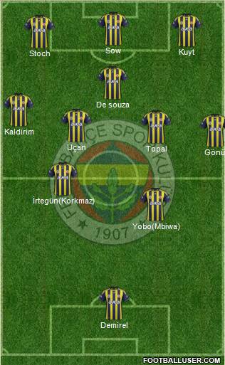 Fenerbahçe SK Formation 2012