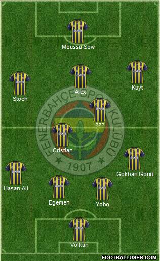 Fenerbahçe SK Formation 2012
