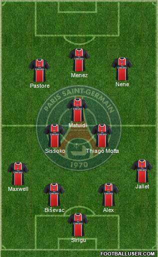 Paris Saint-Germain Formation 2012