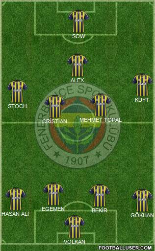 Fenerbahçe SK Formation 2012