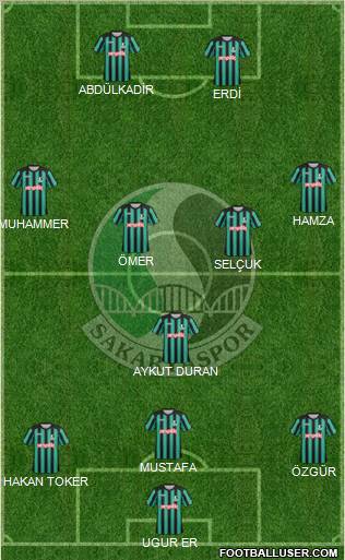 Sakaryaspor A.S. Formation 2012