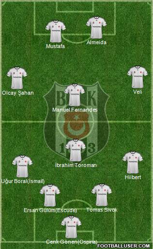 Besiktas JK Formation 2012