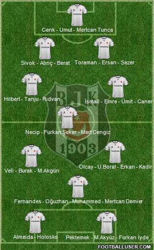 Besiktas JK Formation 2012