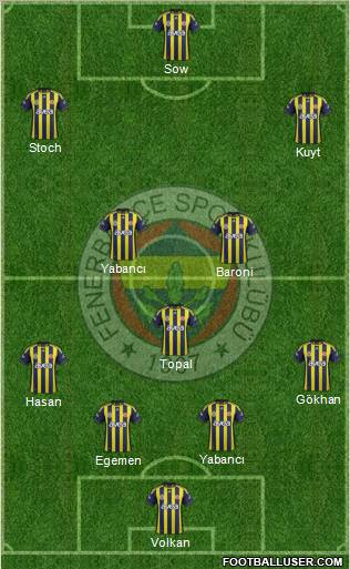Fenerbahçe SK Formation 2012