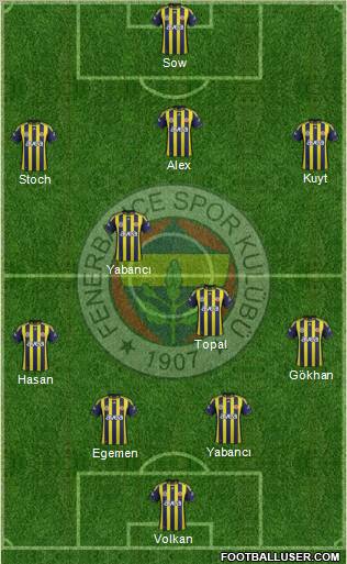 Fenerbahçe SK Formation 2012